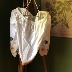 madewell off the shoulder top